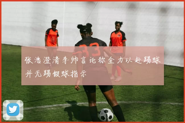 张浩澄清李帅言论称全力以赴踢球并无踢假球指示